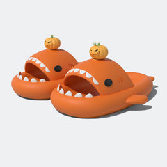 Original Limited Halloween Pumpkin Shark Slippers(Adults) | ZAKAPOP