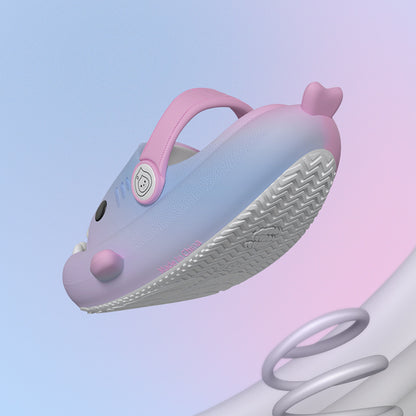 Original Three Color Gradient Shark Slippers  with Shoelaces (Kids) | ZAKAPOP