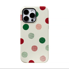 Original White Christmas Polka Dot Film iPhone Hard Case | ZAKAPOP