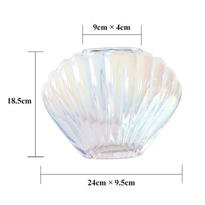 Pearlescent Glass Shell Vase