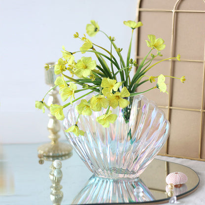 Pearlescent Glass Shell Vase