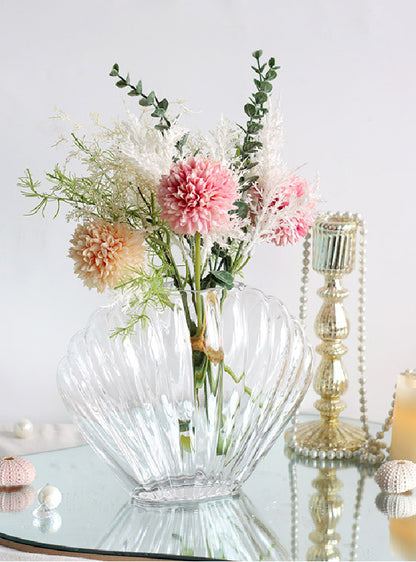 Pearlescent Glass Shell Vase