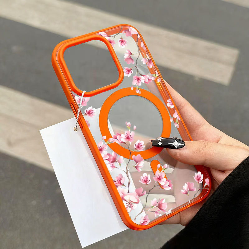Pink Elegant Floral Background Magsafe Phone Case | ZAKAPOP