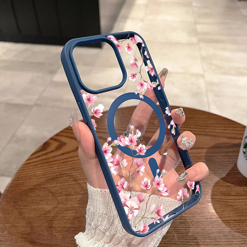 Pink Elegant Floral Background Magsafe Phone Case | ZAKAPOP