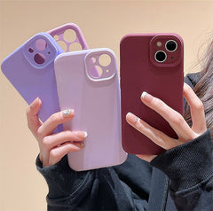 Purple Monochrome Liquid Silicone Phone Case | ZAKAPOP