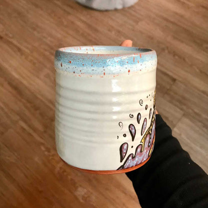 Blue and Orange Lip Drip Rainbow Trout Mug | ZAKAPOP