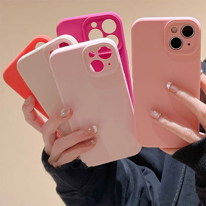 Red Monochrome Liquid Silicone Phone Case | ZAKAPOP