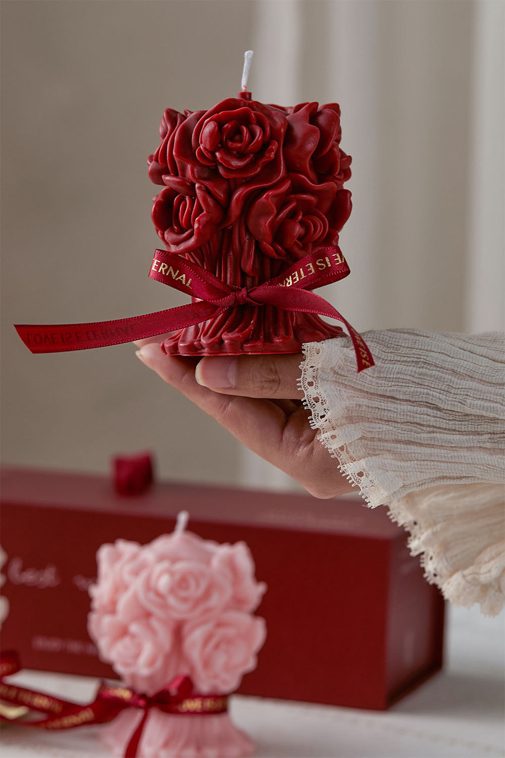 Rose Bouquet Scented Candle Gift Set