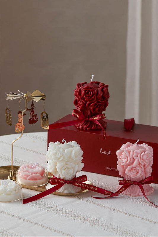 Rose Bouquet Scented Candle Gift Set