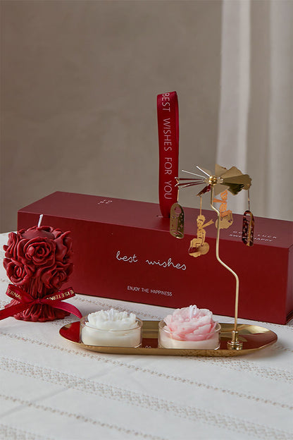 Rose Bouquet Scented Candle Gift Set