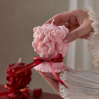 Rose Bouquet Scented Candle Gift Set