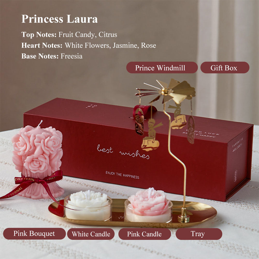 Rose Bouquet Scented Candle Gift Set