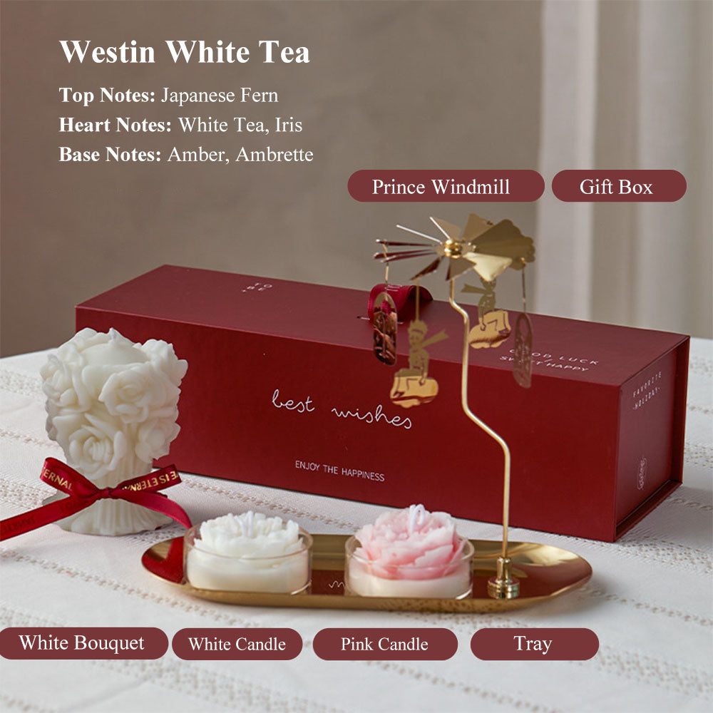 Rose Bouquet Scented Candle Gift Set