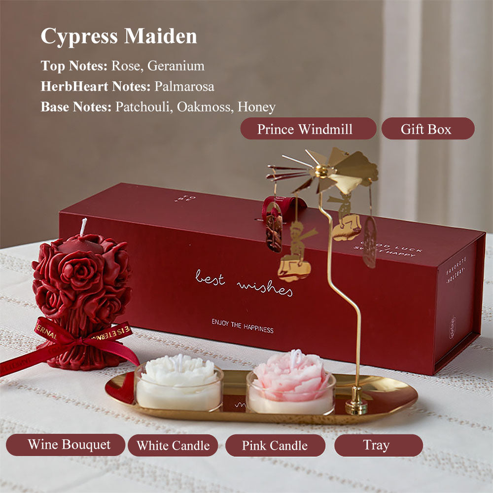 Rose Bouquet Scented Candle Gift Set