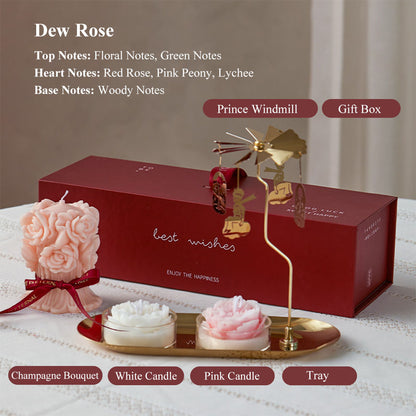 Rose Bouquet Scented Candle Gift Set