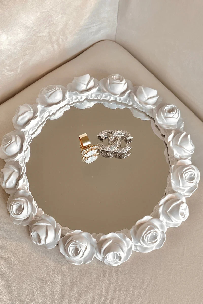 Rose Mirror Storage Tray
