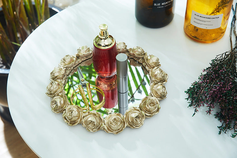 Rose Mirror Storage Tray