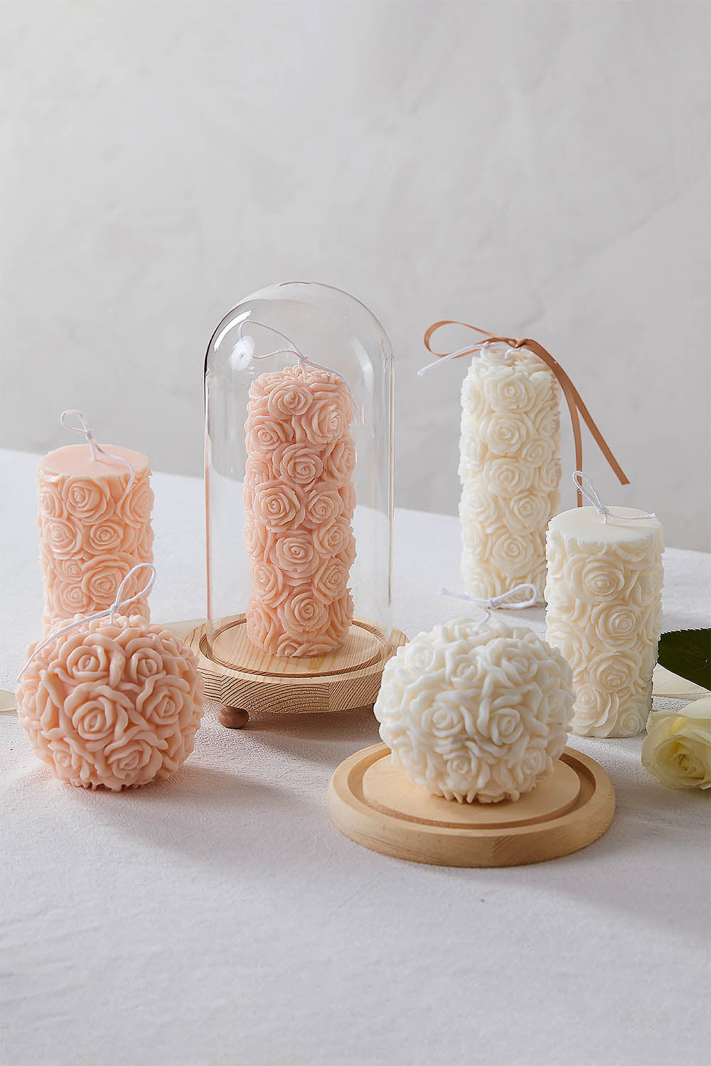 "Rose of Romance" Scented CandleSet (3-Piece)