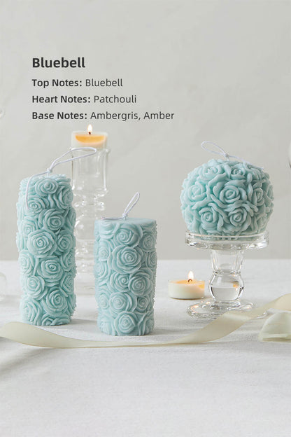 "Rose of Romance" Scented CandleSet (3-Piece)