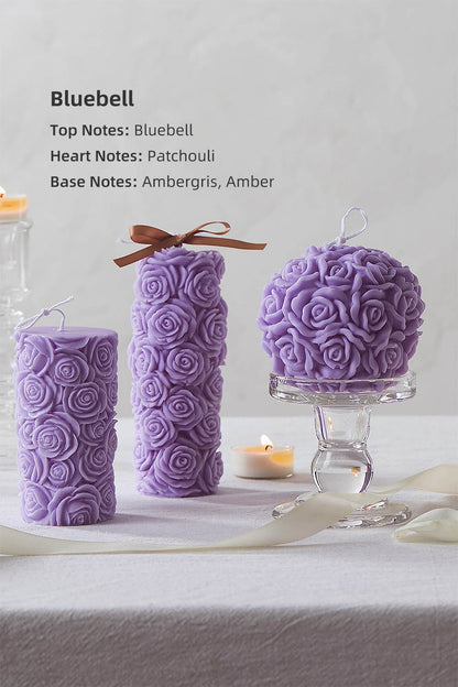 "Rose of Romance" Scented CandleSet (3-Piece)