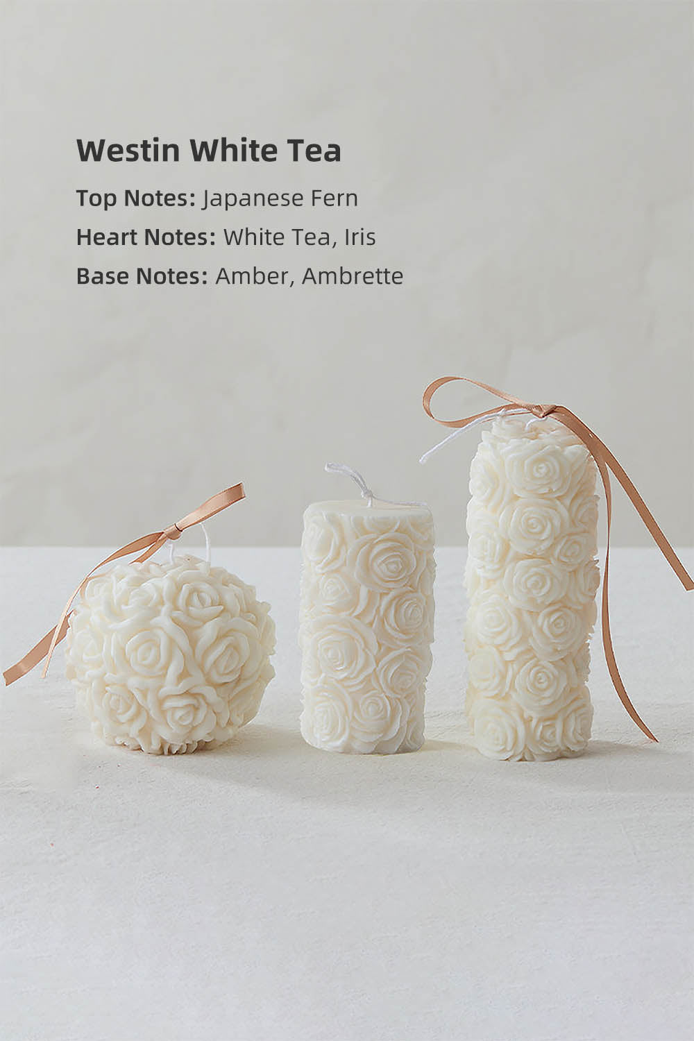 "Rose of Romance" Scented CandleSet (3-Piece)