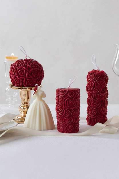 "Rose of Romance" Scented CandleSet (3-Piece)