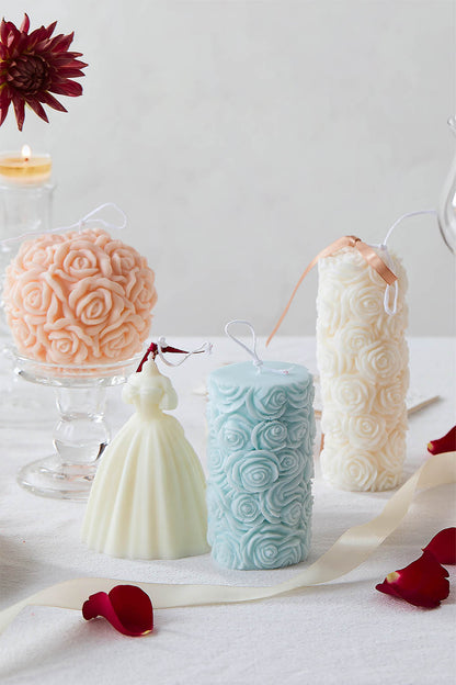 "Rose of Romance" Scented CandleSet (3-Piece)
