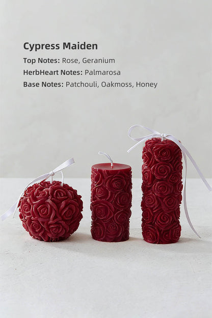 "Rose of Romance" Scented CandleSet (3-Piece)