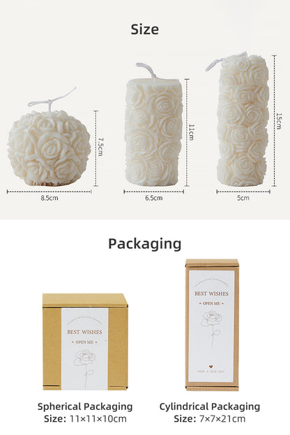 "Rose of Romance" Scented CandleSet (3-Piece)