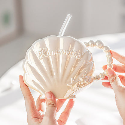 Seashell Mug with Straw | ZAKAPOP
