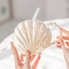 Seashell Mug with Straw | ZAKAPOP
