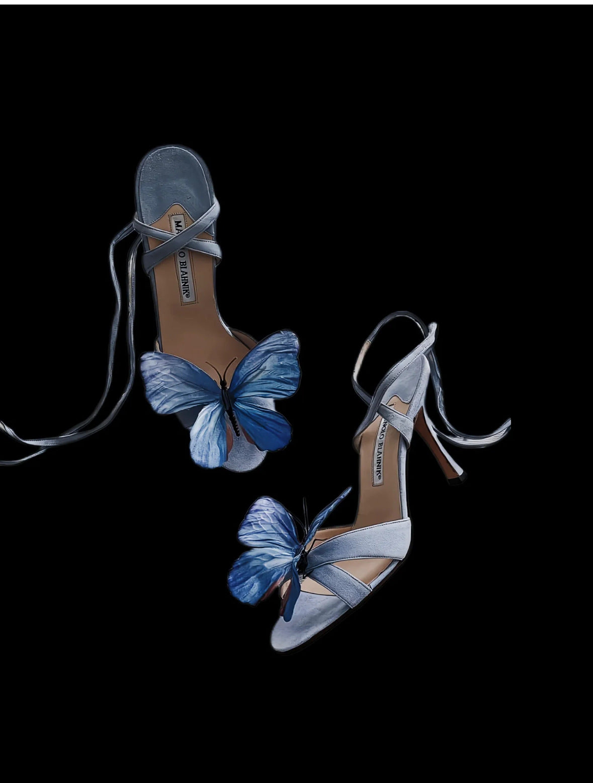 Unique Design Butterfly Embellished Stiletto Sandals | ZAKAPOP