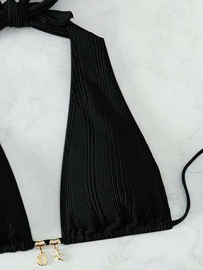 Sexy Shell-Embellished Two-Piece Bikini Set | ZAKAPOP