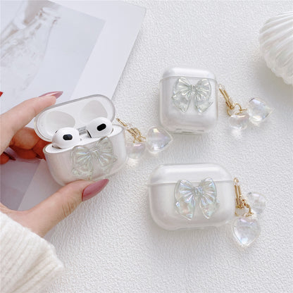 Shimmering Powder Bow Airpods Case | ZAKAPOP