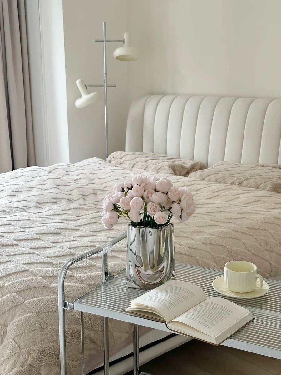 Silver Shopping Bag Vase