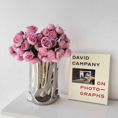 Silver Shopping Bag Vase