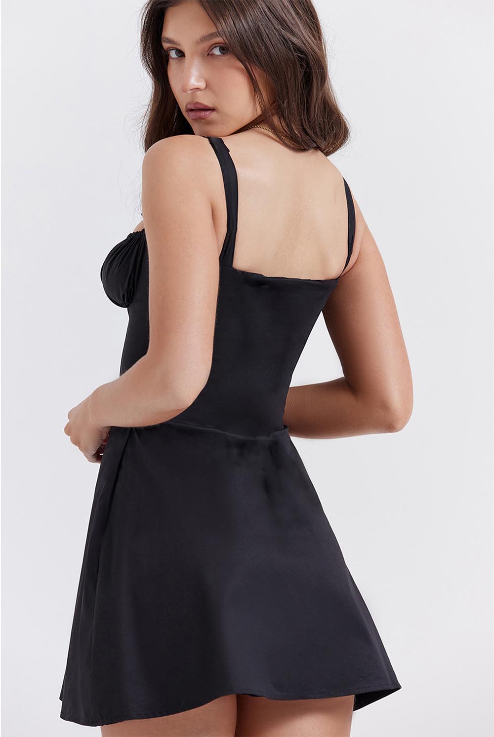 Solid Color French-Inspired Summer Cami Mini Dress | ZAKAPOP