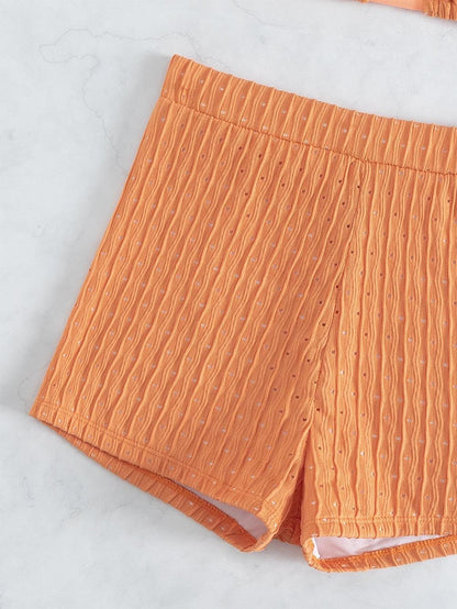 Solid Color Halter Triangle Bikini Swim Suit | ZAKAPOP