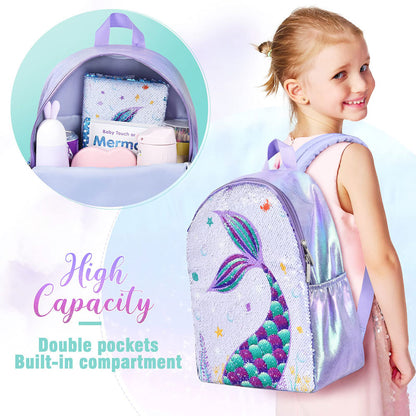 Sparkly Girls Mermaid School Backpack | Mermaid Gift