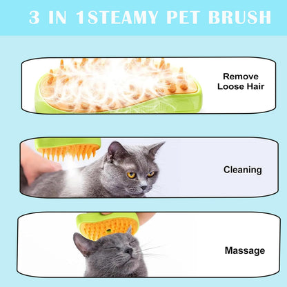 Steamy Pet Brush for Dogs&Cats, Steaming for Grooming | ZAKAPOP