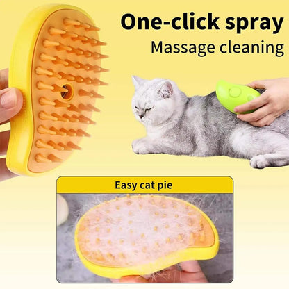 Steamy Pet Brush for Dogs&Cats, Steaming for Grooming | ZAKAPOP