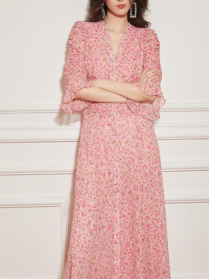 Stylish Floral Slim-Fit Dress | ZAKAPOP