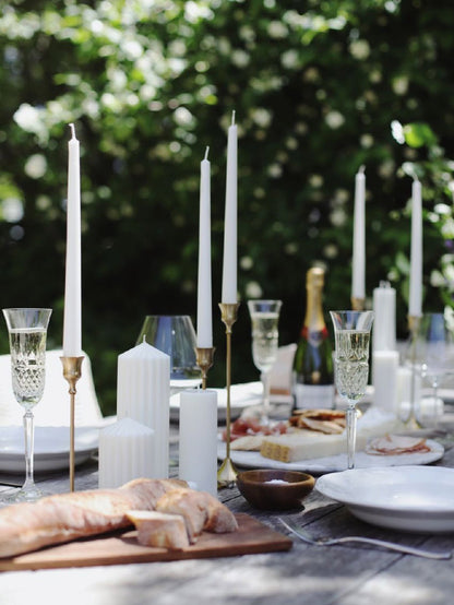 Tall Vintage Metal Taper Candle Holder Set (3 in 1)