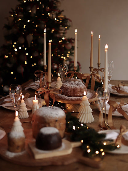 Tall Vintage Metal Taper Candle Holder Set (3 in 1)