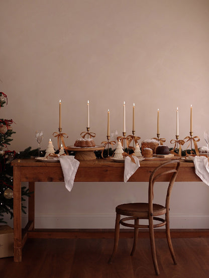 Tall Vintage Metal Taper Candle Holder Set (3 in 1)