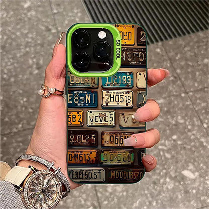 Trendy Retro License Plate iPhone Case | ZAKAPOP
