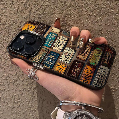 Trendy Retro License Plate iPhone Case | ZAKAPOP