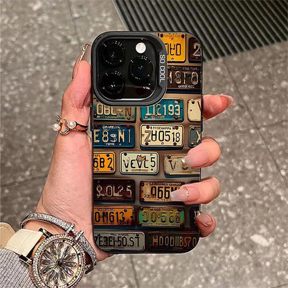 Trendy Retro License Plate iPhone Case | ZAKAPOP