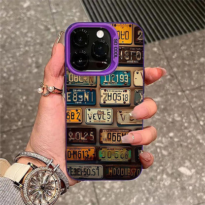 Trendy Retro License Plate iPhone Case | ZAKAPOP