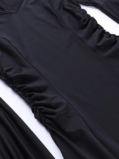 Trendy Slim Fit Batwing Sleeve Dress | ZAKAPOP